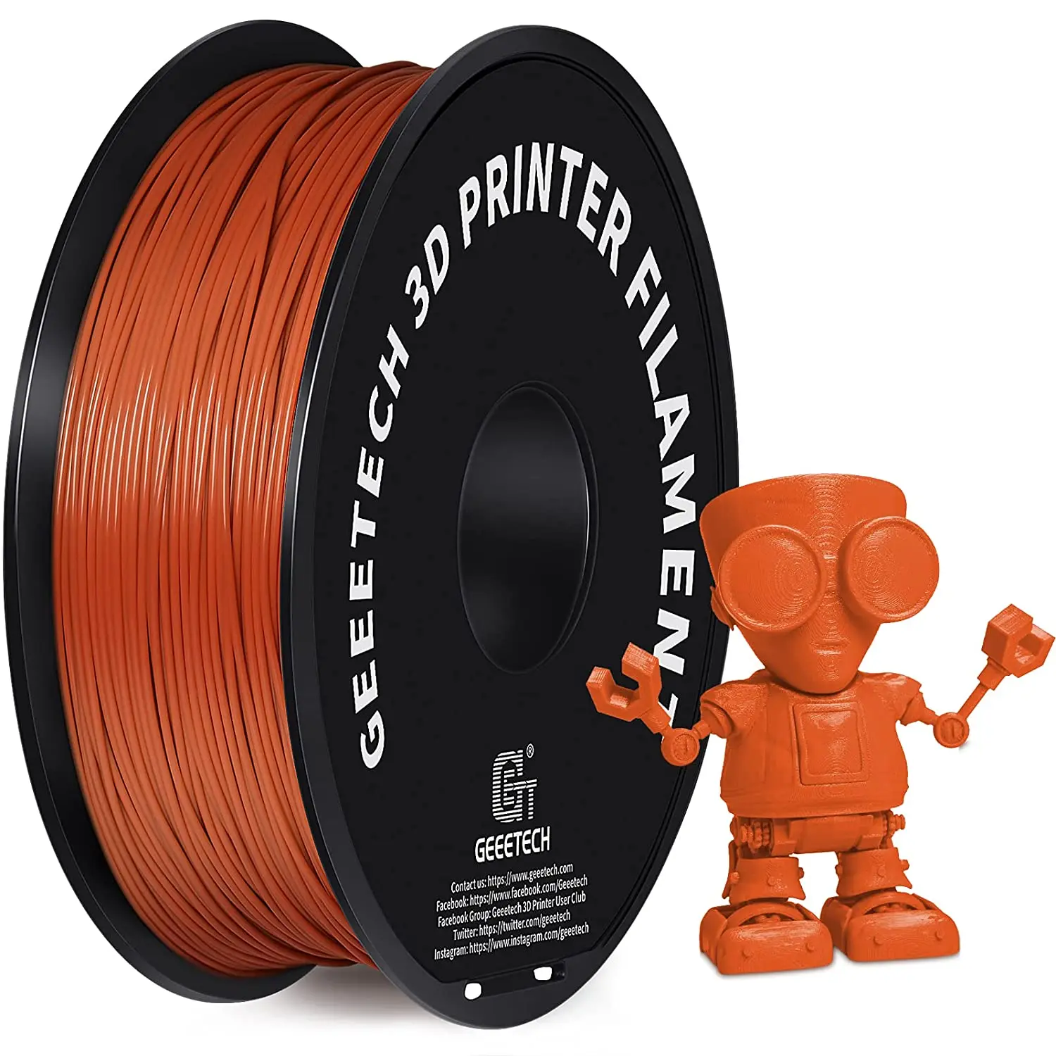 GEEETECH 1 rolle/1kg 1,75mm PLA Filament Vakuum Verpackung Übersee Lagerhallen Braun Farbe Für 3D Drucker Schnelle schiff