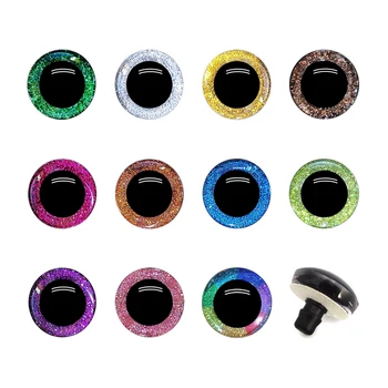 ثلاثية الأبعاد بريق عيون سلامة دمية لعبة ألعاب من نسيج مخملي عيون دمية ملونة ل amiigurumi الكروشيه محشوة الحيوان 12 مللي متر/16 مللي متر/18 مللي متر