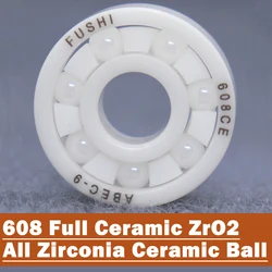 608 Full Ceramic Bearing 8*22*7 mm ( 2 PCS ) ZrO2 Material 608CE 8*22*7mm All Zirconia Ceramic Ball Bearings