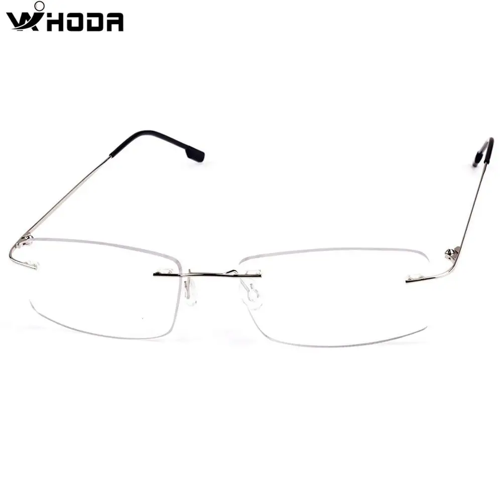 

Classic Mens Titanium Rimless Glasses Frames , Spring Temple Myopia Optical Frame , Ultra-light Frameless Eyeglasses F858