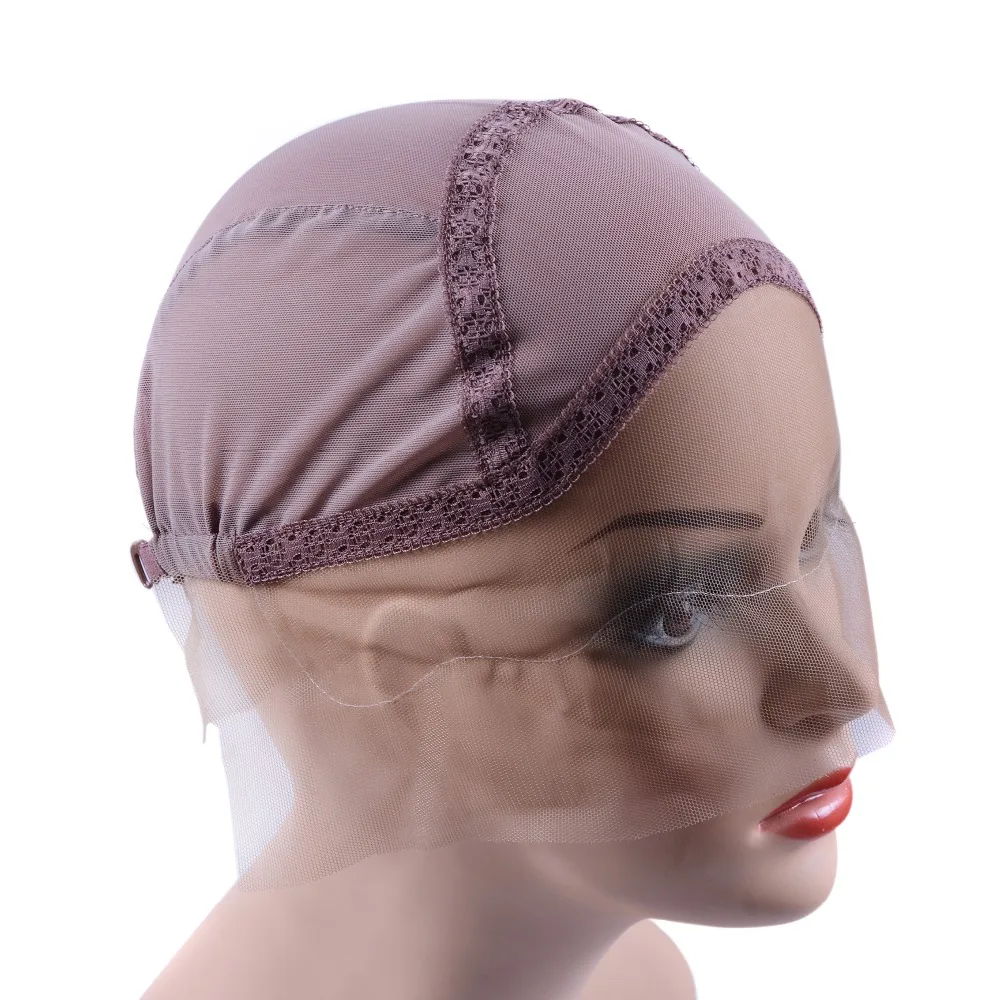 Cap para fazer perucas com alça ajustável, Lace Front Wig Cap, Glueless Weaving Cap, 1 PC