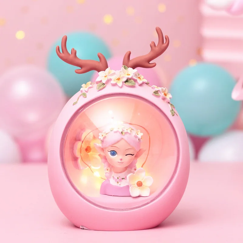 Ins Wind Creative Girl's Heart Gift Hualu Girl's Night Light Bedside Decoration Toy Star Light Birthday Gift Couple Gift