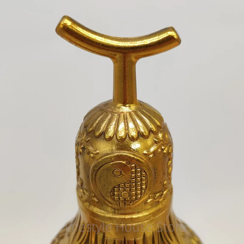 Traditional Chinese Good Luck, Wu Lou Hu Lu Gourd, Cucurbit for Wealth, Natural Feng Shui Gourd Brass Mental Peaceful Enhance Lu