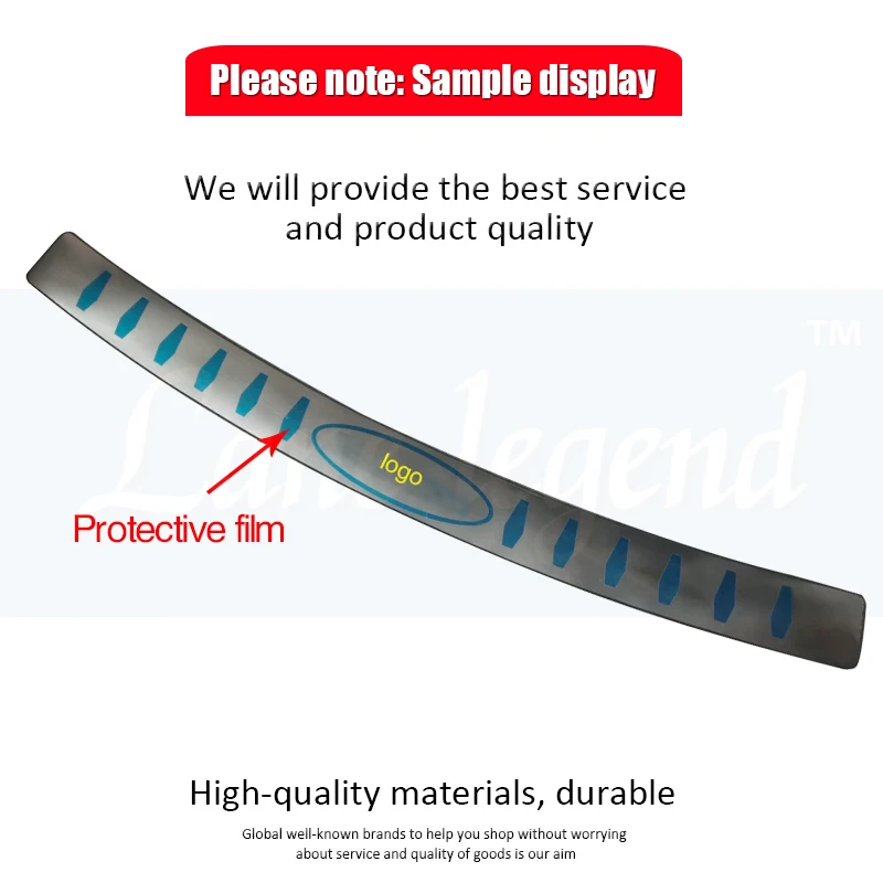 Car outside rear bumper plate bumper sill for buick encore 2013-2015 accessories stainless steel car-styling