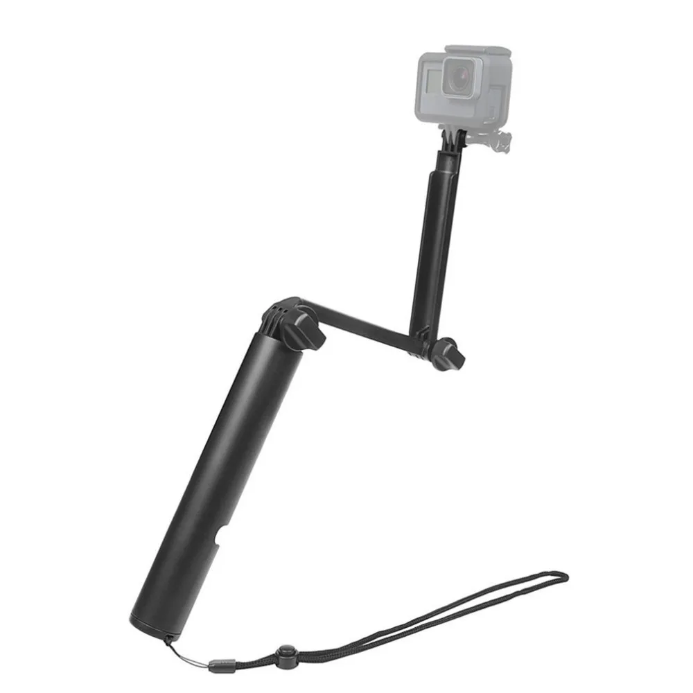 Durable Handheld Self-Timer Three-Fold Selfie Stick Fexible Extendable Monopod For GoPro For Hero6/5/4/3+3way