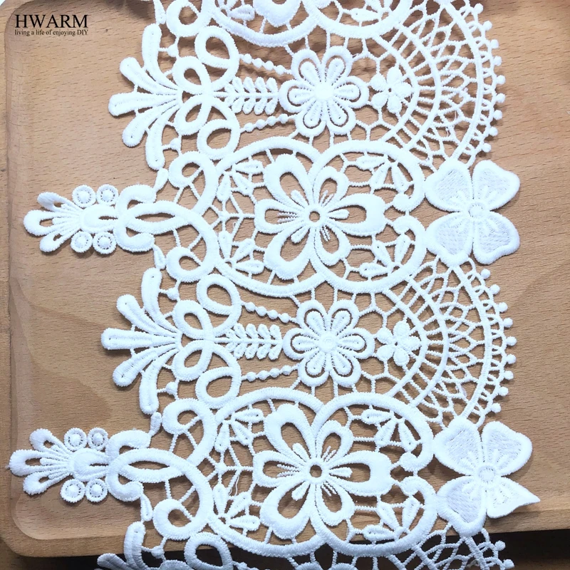 5yards 19.5cm african lace fabric ribbon trim cloth accessories DIY fashionable wedding decoration for home costura sewing laces