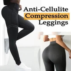 Women High Waist Anti-Cellulite Compression Slim Leggings for Fitness Yoga Tummy Control and Running Yoga trousers