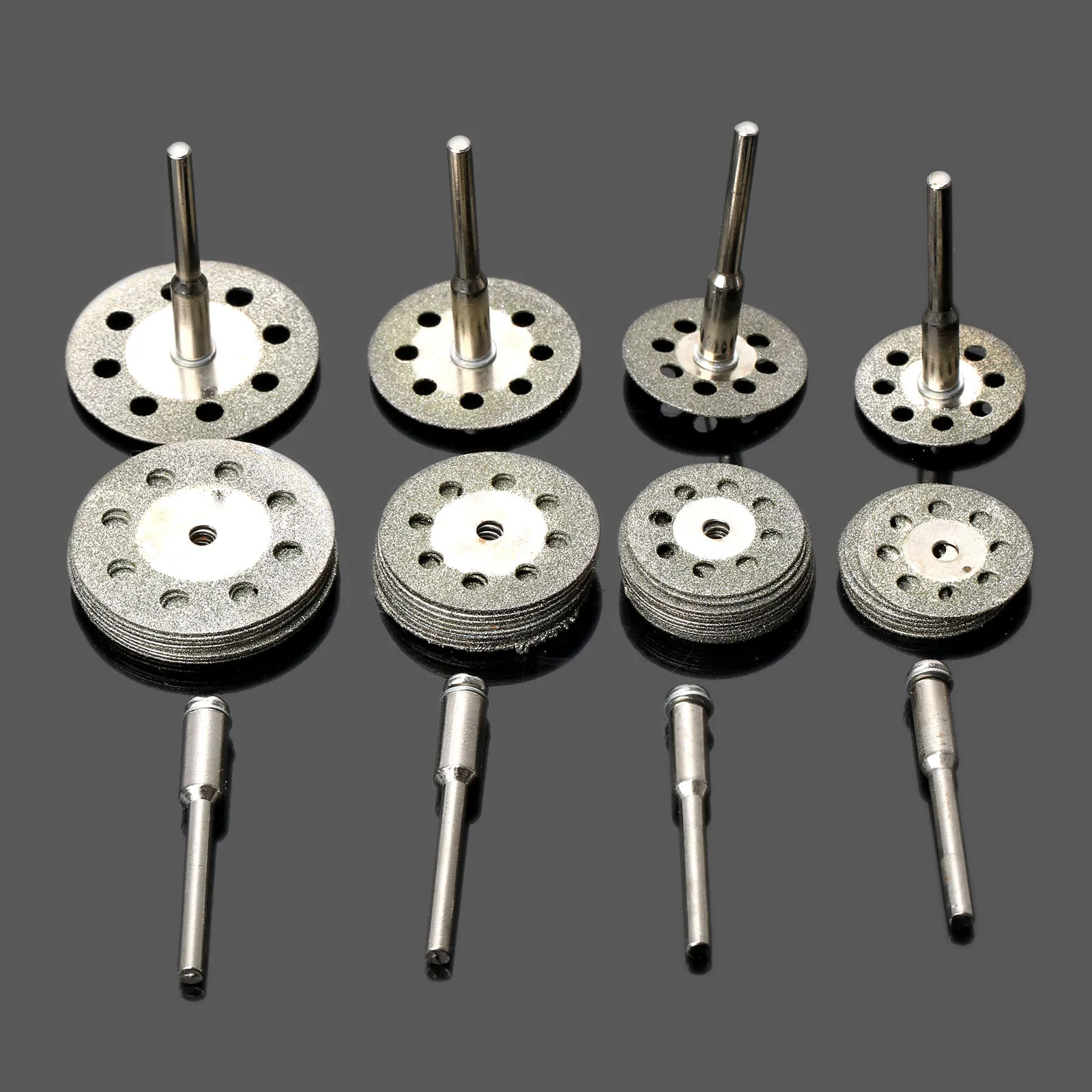 

40Pcs 20/22/25/30mm Diamond Grinding Discs Wheel Mini Metal Cutting Circular Saw & 8Pcs 3mm Shank Mandrel Kit Drill Rotary Tools