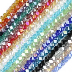 JHNBY Twisted Faceted Austrian crystal beads 100pcs 4mm High quality glass Loose beads ball handmade Jewelry bracelet making DIY