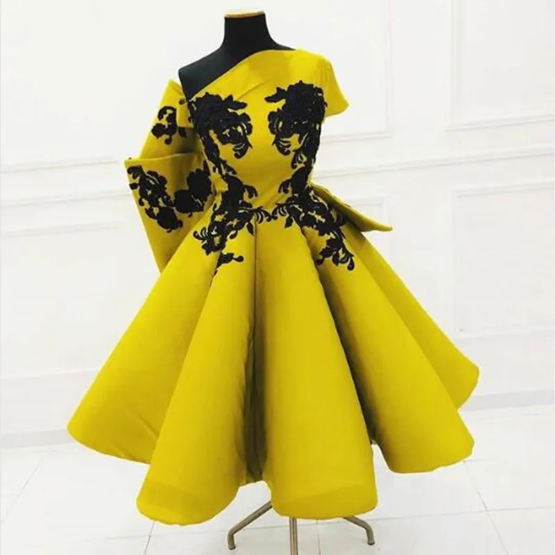 Abiye-vestido longo de noite, elegante, amarelo, vestido longo, feito em arábia, para festas noturnas, 2021