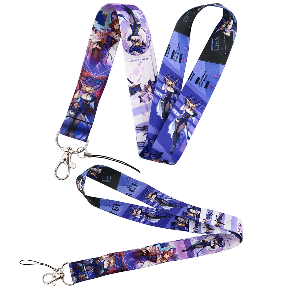 LX891 Anime Charm Girl Lanyard Phone Rope For Keys Pendant DIY Hang Rope USB ID Card Badge Holder Keychain Neck Straps Gifts