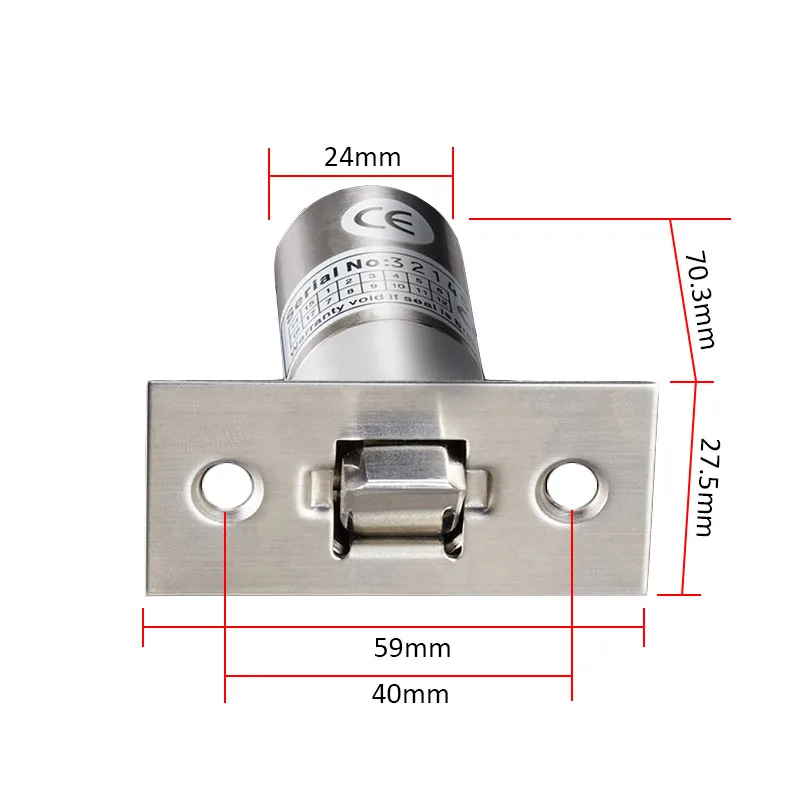 Cerradura de control eléctrica DC12V, cerradura electrónica pequeña, mini cerradura de perno eléctrico, cerradura de puerta de solenoide, cerradura