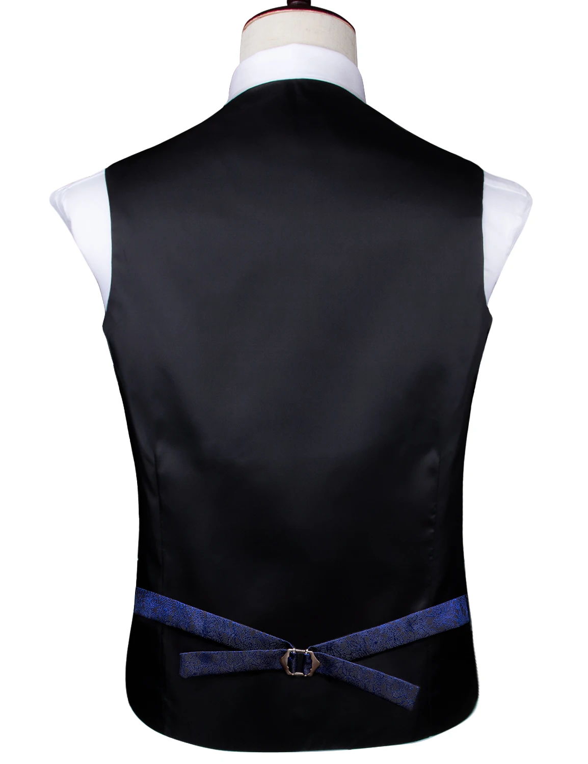 Chalecos y corbata de seda para hombres, vestidos formales de negocios, chaleco Delgado, corbata, gemelos de pañuelo para traje, chaleco Floral de