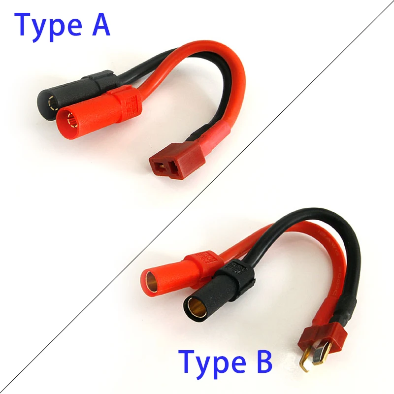 T plug to XT150 plug Adapter Connectors 12AWG Silicone Wire For RC Lipo Battery Airplane Drone