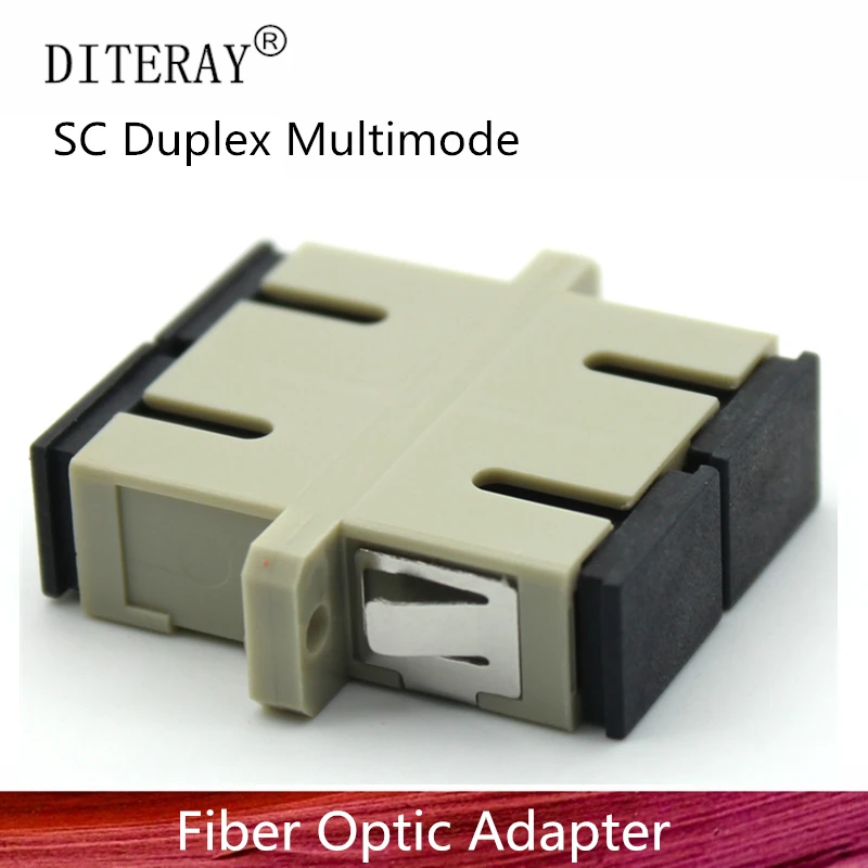 Imagem -04 - para sc Duplex Modo Adaptador de Fibra Óptica Multimodo Acoplador Fibra Óptica Flange sc Conector 100 Peças Lote sc