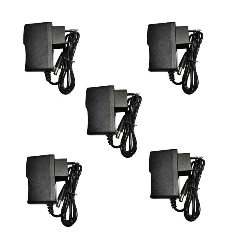 

5 Pcs EU Plug Power Adapter for CCTV Camera AC 100-240V DC 12V 1A (2.1mm * 5.5mm) JIENUO