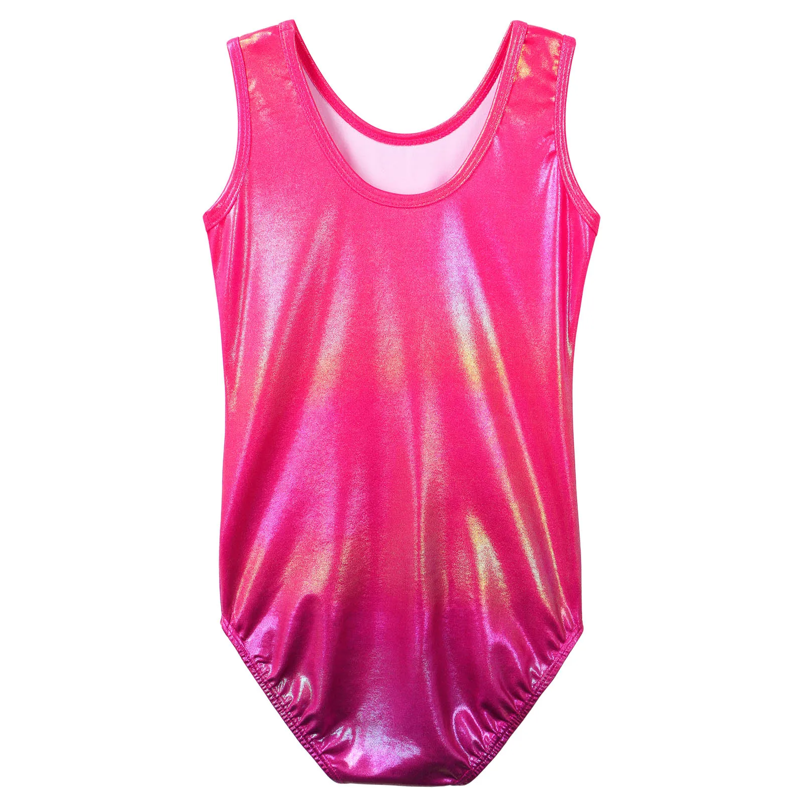 BAOHULU Sparkle Girls Jumpsuit Teens Ballet Leotard Sleeveless Gymnastics Leotard Professional Practice Costume Dance Wear