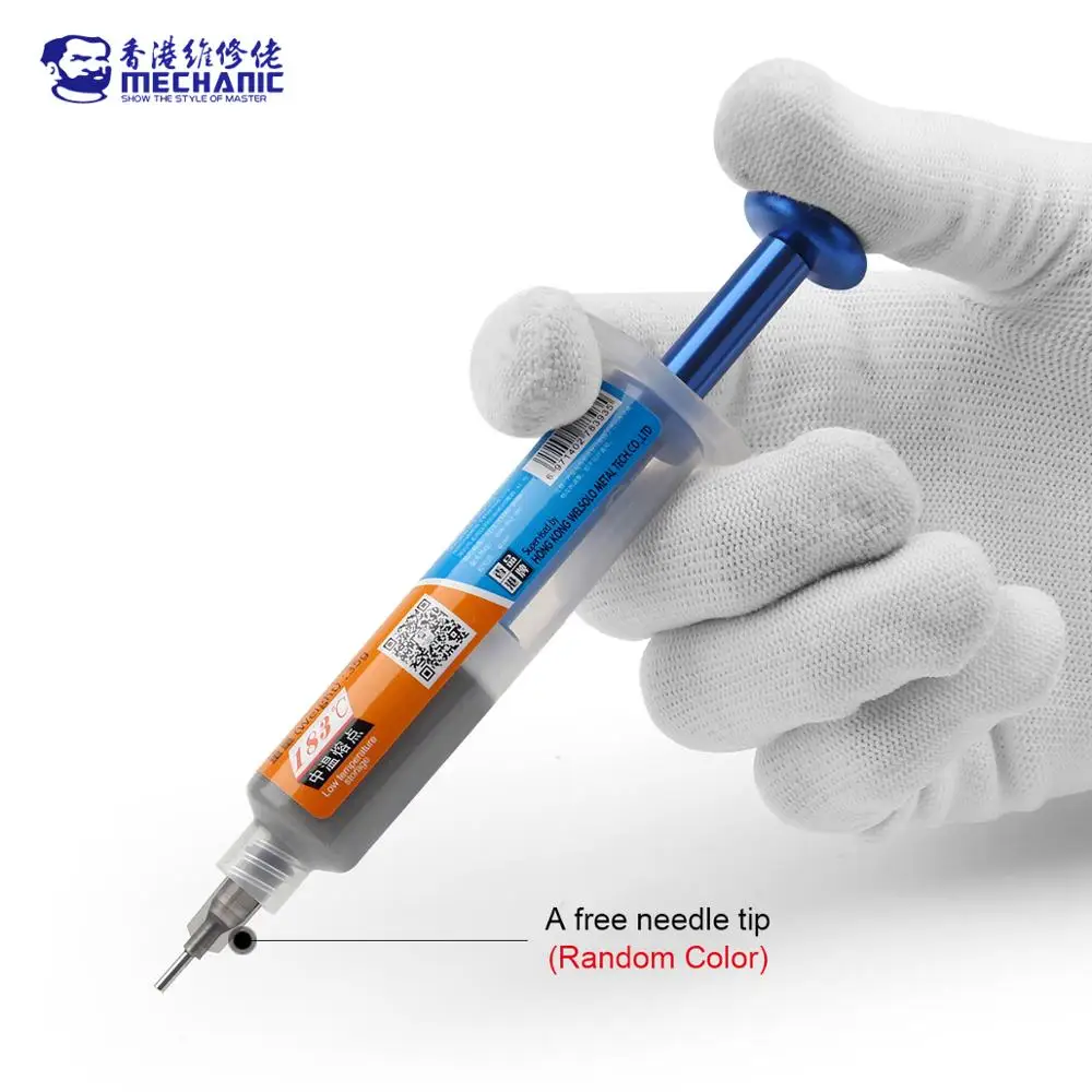 MECHANIC P08 P09 Aluminum Alloy Tube Piston Solder Paste Flux Booster Manual Syringe Plunger Dispenser Propulsion Repair Tool