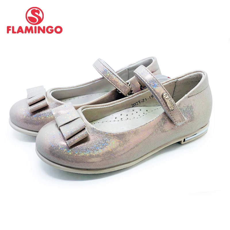 FLAMINGO New Arrival Bowknot decora Spring& Summer Hook& Loop Outdoor school shoes for girl Free shipping 202T-Z1-1922/1923