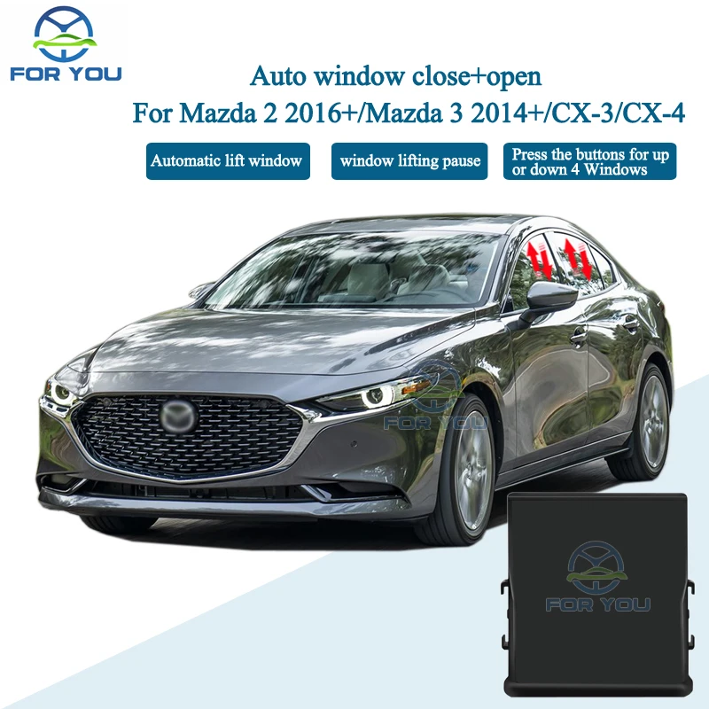 FORYOU Car Automatic Intelligent Close Open Kit Module For Mazda 2 2016+ / Mazda 3 2014+ / CX-3 / CX-4 Plug and Play