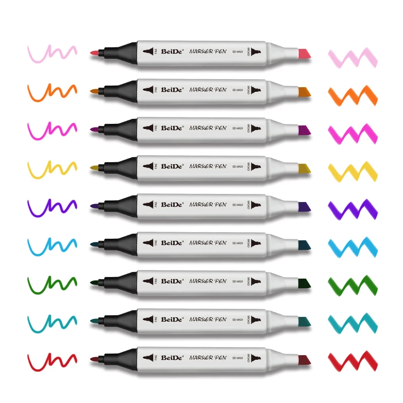 

12 Colors Dual Tip Art Marker Pens Fine Liner Markers Watercolor Sketching Writing Painting Pen Brush School Supplies
