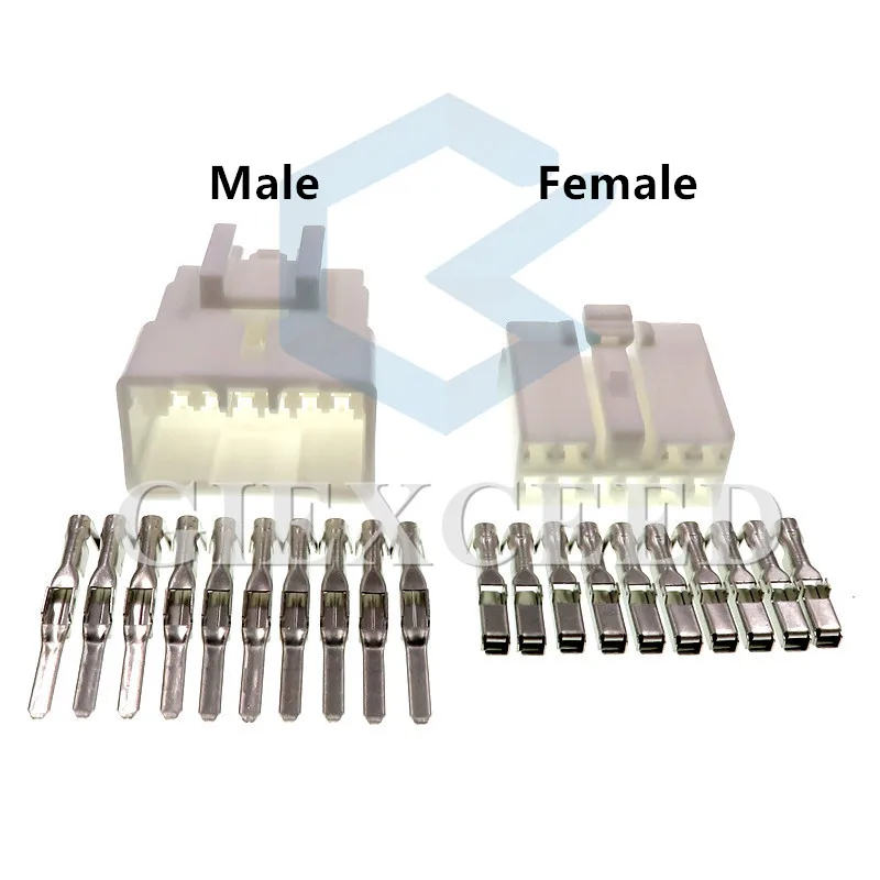 2 Sets 10 Pin MG651056 MG641059 Car Female Male Wire Connector AC Assembly Sockets With Terminals