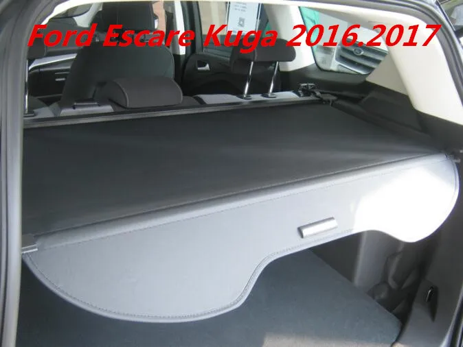 For Ford Escare Kuga 2016 2017 2018 2019 Car Rear Trunk Security Shield Cargo Cover( Black beige)