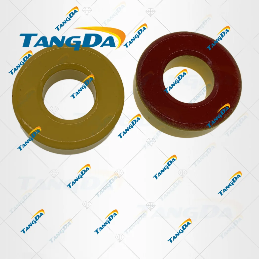 T131 -8 Iron powder cores T131-8 33.5*16*11.5 52.5nH/N2 35uo Iron dust core Ferrite Toroid Core toroidal yellow red TANGDA T