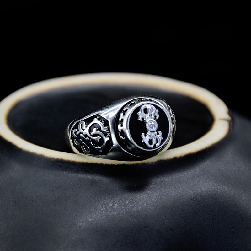 Handcrafted 100% 925 Silver Tibetan Dorje Ring  Buddhist Vajra  Dorje Symbol Ring Good Luck Ring Resizable