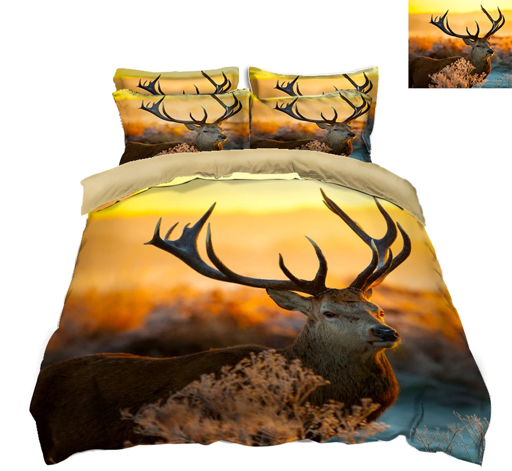 Animal 3D Bedding Set Twin Full Queen Bedding Set Bed Sheet Duvet Cover Pillowcase Bed Cover California King Custom Size