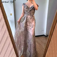 Grey Mermaid Evening Dress with Crystals #3
