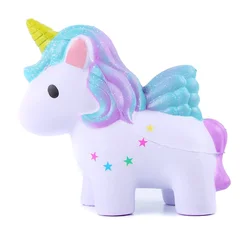 Kawaii Colorful Unicorn Squishy Simulation Doll Bread Scented Slow Rising Soft Squeeze Toy Stress Relief for Funny Kids Gift