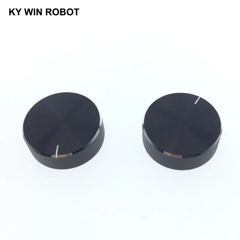 1 pcs 30x10mm 6mm Shaft Hole Aluminum Alloy Potentiometer Knob Black