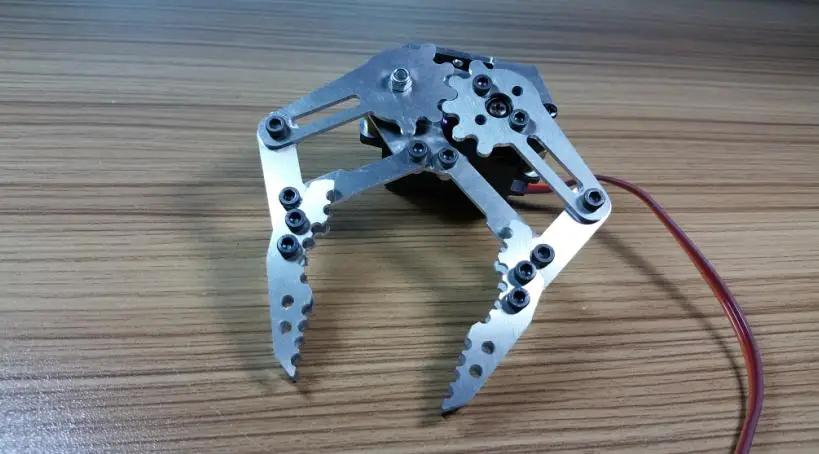 Srebrny metalowy chwytak ramienia robota Zestaw robota z zaciskiem ręcznym z serwomechanizmem MG996r do części zabawek Arduino DIY Project Stem