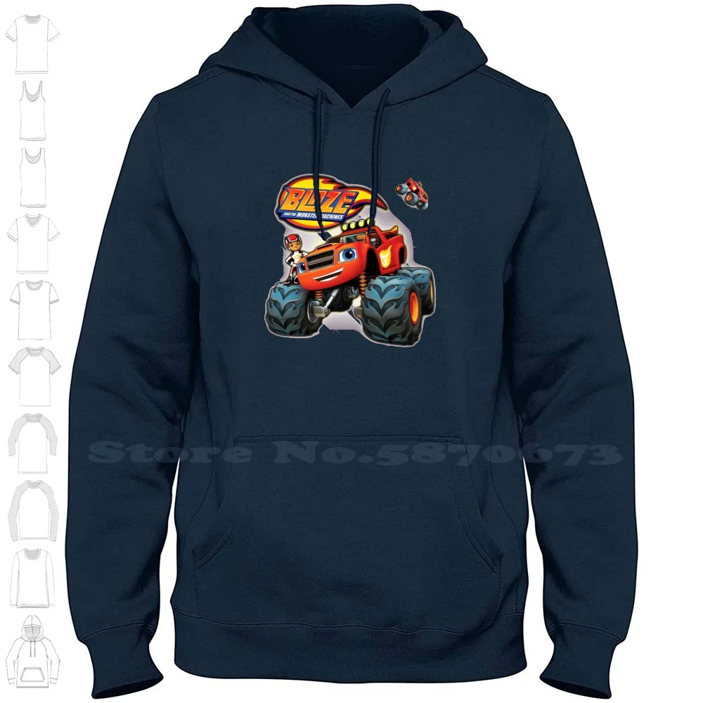 Cogwheel Pattern Light Blue Hoodies Sweatshirt For Men Women Blaze Monster Machines Monster Machines