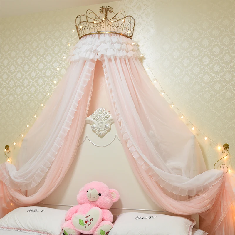 TT Bed CurtainBedside Curtain EuropeanSyle Hotel Beauty Salon Decorative Curtain Mesh Curtains Voile Mosquito Net