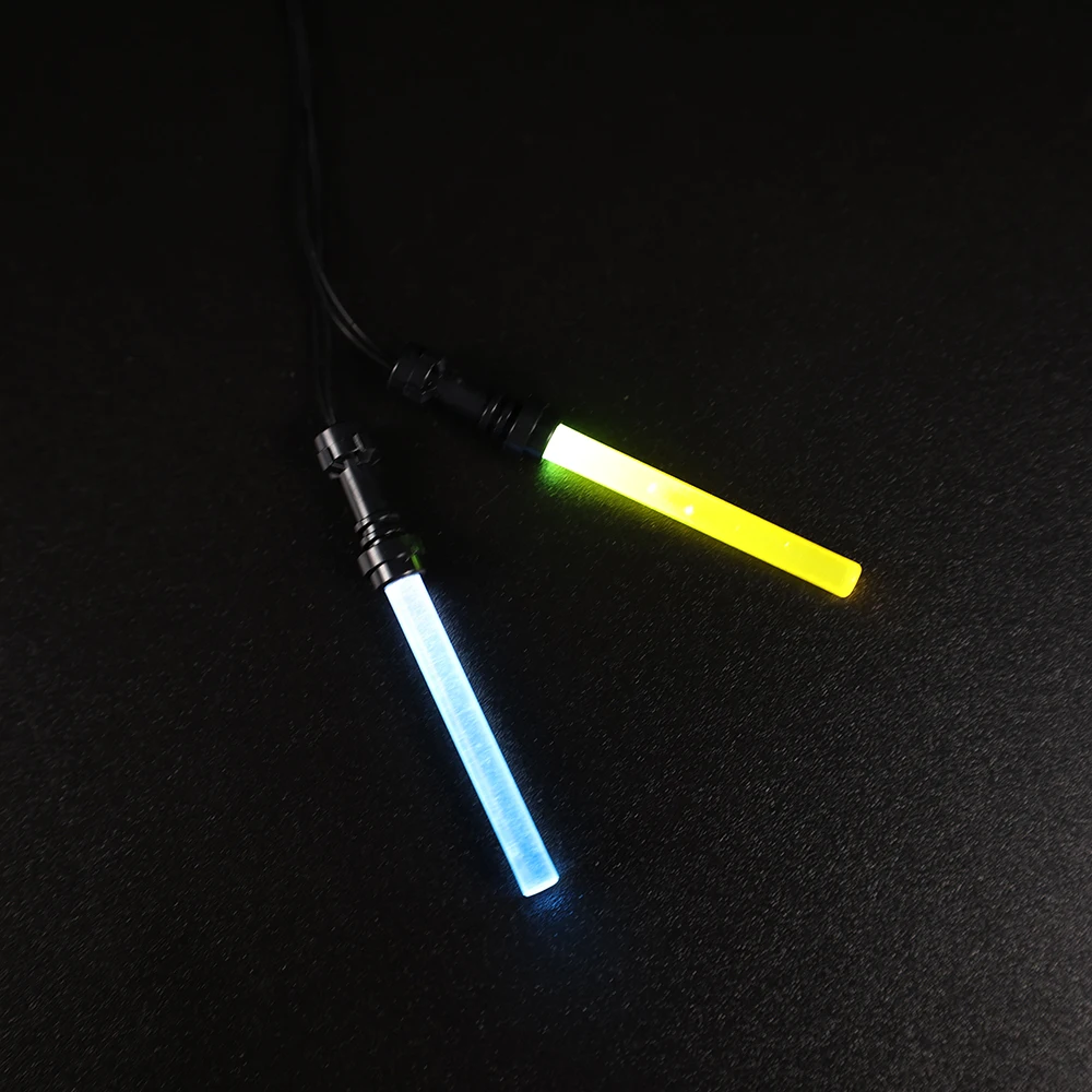 Juego de luces LED personalizadas, sable de luz alimentado por USB para Trooper, bloques de figuras, juguete de regalo, 2 LED en 1 USB