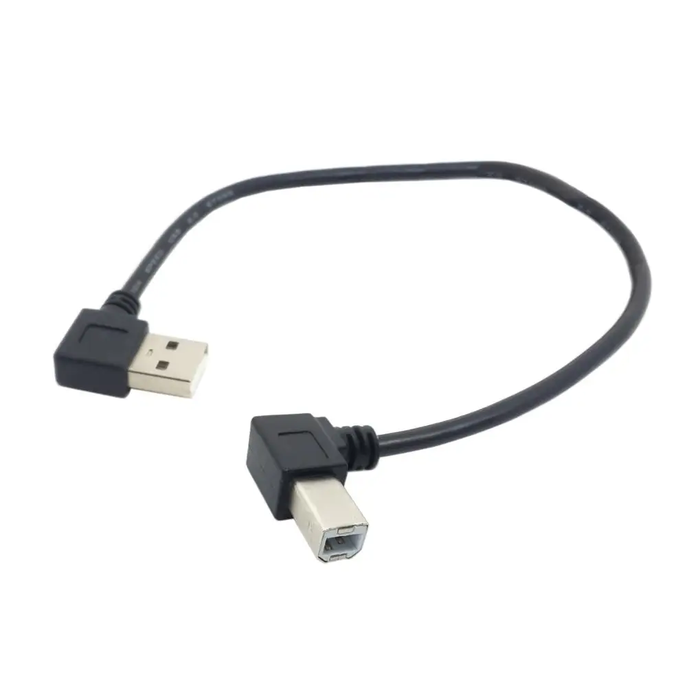 Left Angled USB 2.0 A Male to Left Angled B type Male 90 degree Printer Scanner Cable 20cm