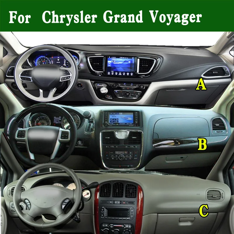 

For Dodge Chrysler Grand Voyager Caravan RG RT Dashmat Dashboard Cover Instrument Panel Protective Pad Dash Mat Ornaments