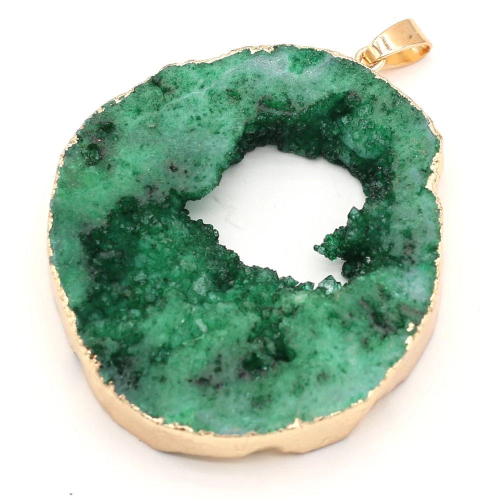 Natural Stone Druzy Crystal Pendants Irregular Reiki Heal Druzy Charms for Jewelry Making Design Necklace Earrings Accessories