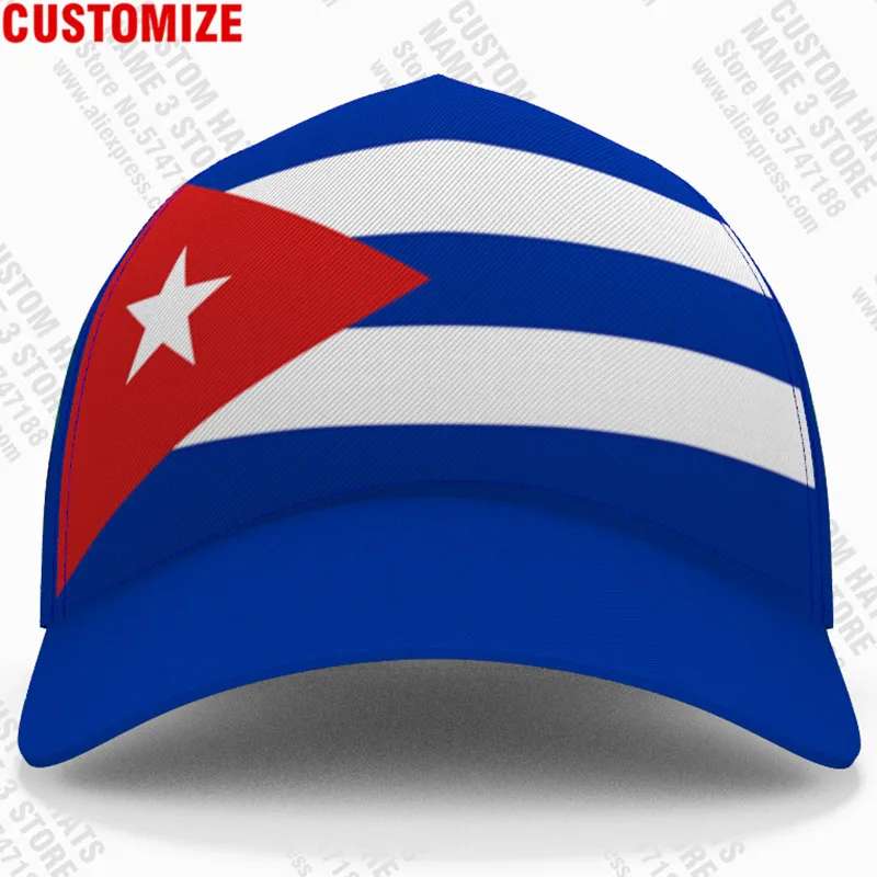 Cuba Baseball Cap Free 3d Custom Made Name Number Team Logo Cu Hat Cub Travel Spanish Nation Ernesto Guevara Flag Cuban Headgear