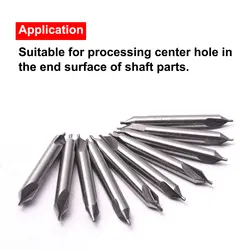 10 adet HSS merkezi matkaplar Bit çift uçlu 60 derece havşalar açı matkap ucu seti 1.5mm delik merkezleme Metal matkap ucu