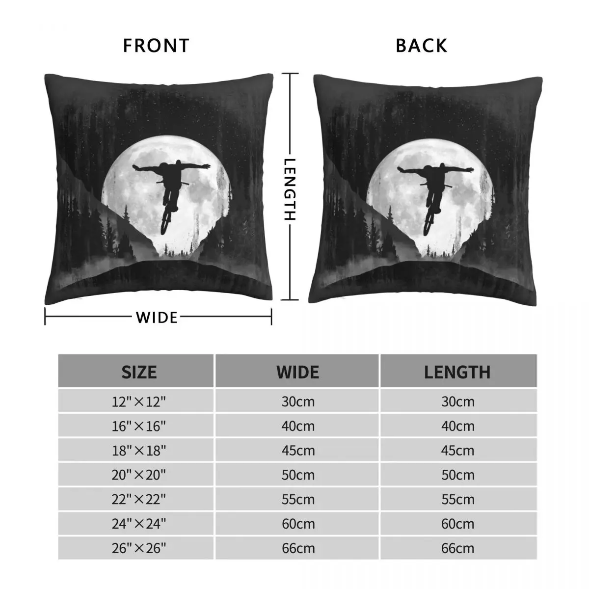 MTB Downhill Mountain Biking Pillowcase Polyester Linen Velvet Creative Zip Decor Pillow Case Home Cushion Case