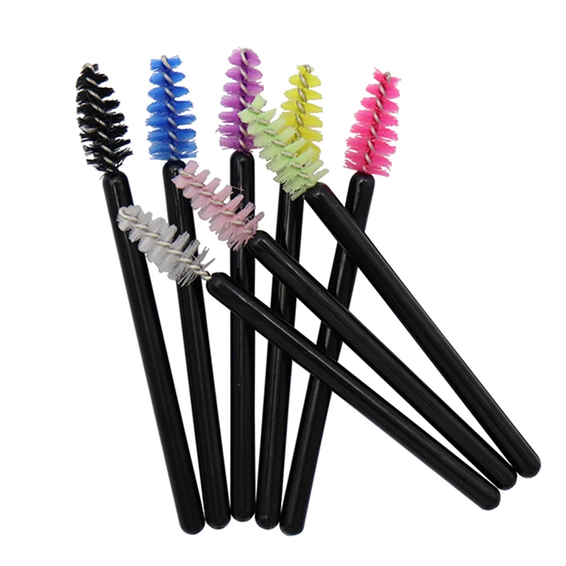 100 Stuks Wegwerp Wimper Make-Up Borstel Mini Wenkbrauw Kam Micro Spoolies Borstels Lash Extension Mascara Wands Beauty Tool