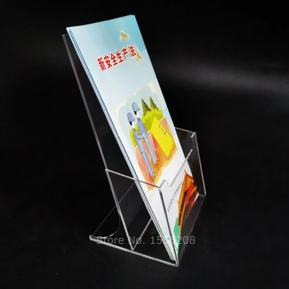 4inch wide clear acrylic company brochure display box advertising poster frame file frame display storage stand rack