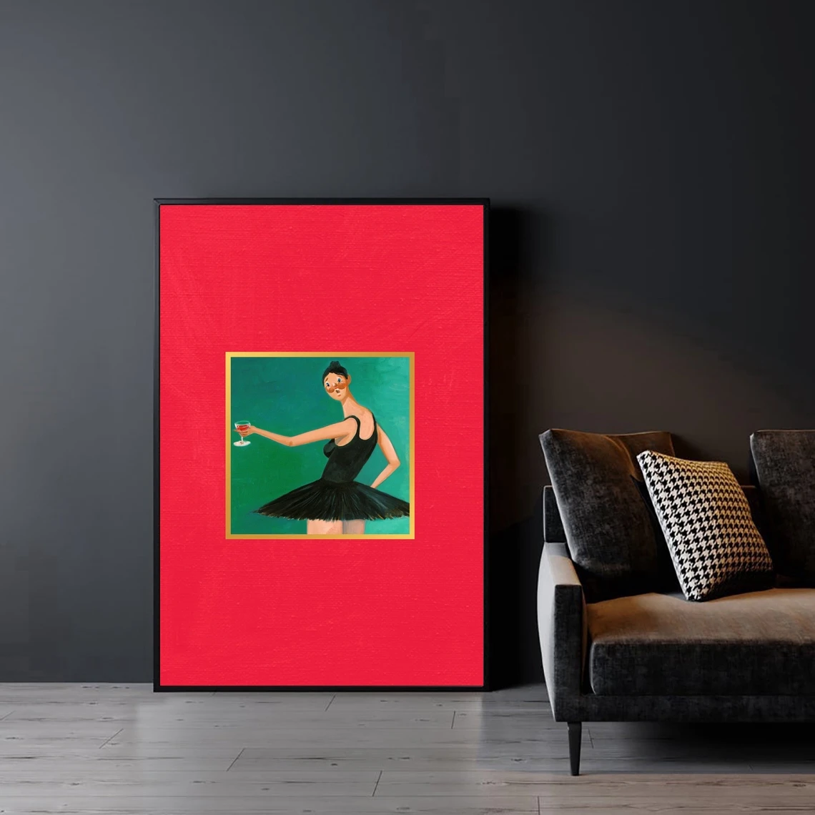 Kanye West My Beautiful Dark Twisted Fantasy Music Album Cover Poster Rap Hip Hop Pop Music Star Canvas Poster Print (No Frame)