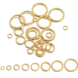 50-200pcs/Lot 3-10mm Stainless Steel Gold Open Jump Rings Split Rings Connector for Jewelry Making Accessories Findings Supplies