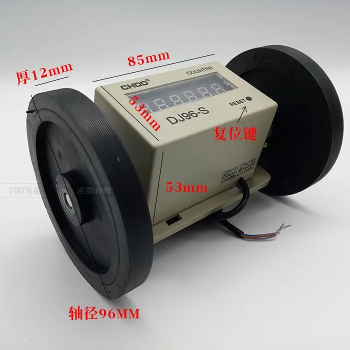 DJ96-S Electronic Length Counter Meter Wheel Textile Digital Display Meter Counter