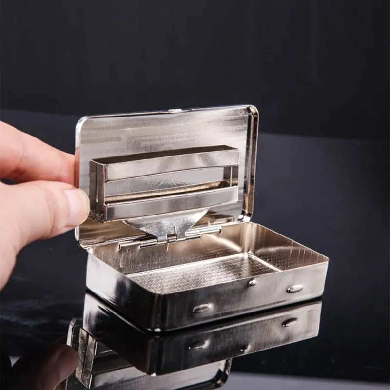 Thin American Eagle Metal Cigarette Case Boxes Automatic Cigarette Tobacco Case