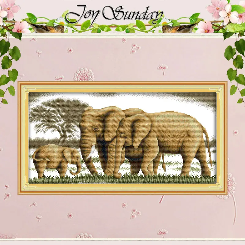 ชุดงานปักครอสติชปักลายครอบครัวมีความสุขแบบนับจำนวนการตกแต่งบ้าน11CT 14CT 16CT ปักครอสชุดปักครอสติส DMC